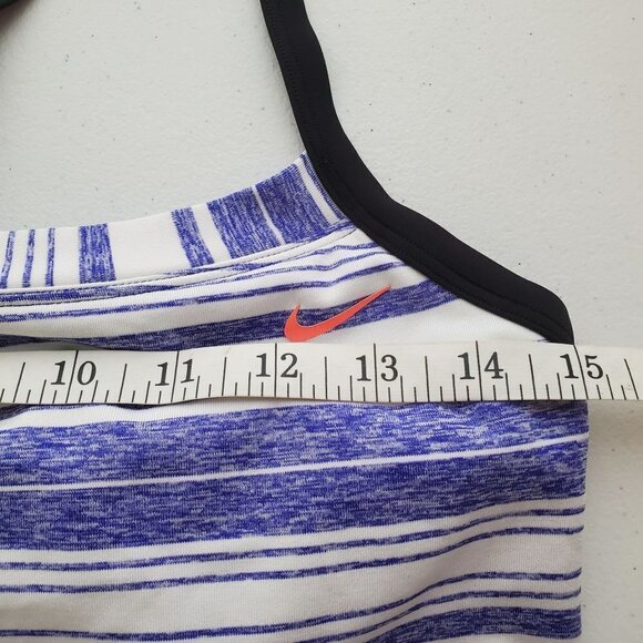 Nike 10 Tankini Swim Top Racer Back blue white - Picture 5 of 6